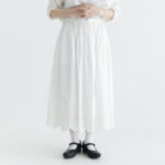 予約 SCALLOPED LACE GATHER SKIRT white サイズ1　6月