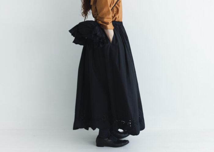 SCALLOPED LACE GATHER SKIRT black サイズ2 2