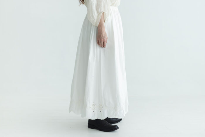 SCALLOPED LACE GATHER SKIRT white サイズ2 2