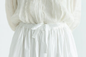 SCALLOPED LACE GATHER SKIRT white サイズ2 4