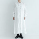 LINEN FRILL COLLAR DRESS white サイズ1　