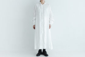 LINEN FRILL COLLAR DRESS white サイズ1　 1