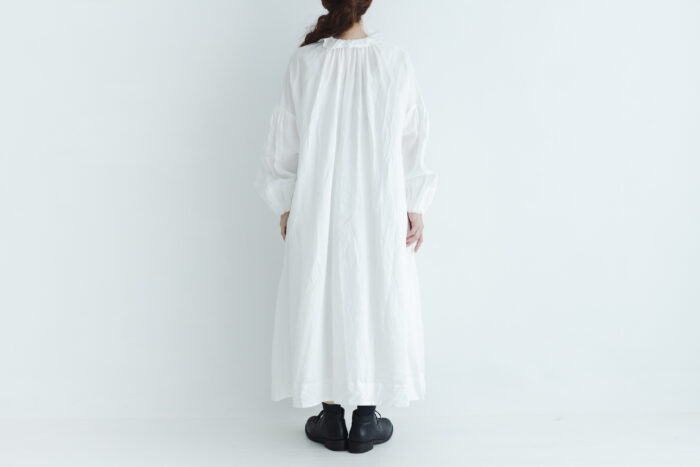 LINEN FRILL COLLAR DRESS white サイズ1　 3