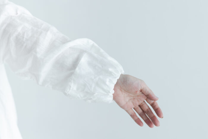 LINEN FRILL COLLAR DRESS white サイズ1　 4