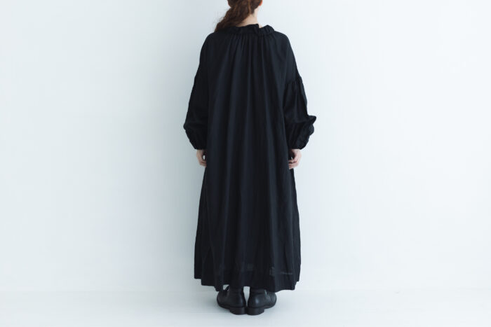 LINEN FRILL COLLAR DRESS black サイズ1　 3