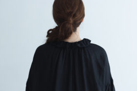 LINEN FRILL COLLAR DRESS black サイズ1　 4