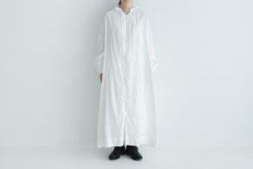 予約 LINEN FRILL COLLAR DRESS white サイズ2　2月末〜3月初 1