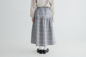 予約 R212 LIBERTY QUILTED SKIRT blue 1月中〜1月末 3