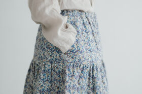 予約 R212 LIBERTY QUILTED SKIRT blue 1月中〜1月末 4