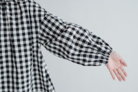 予約 G914 GIMGHAM PIERROT BLOUSE black 2月中〜2月末 5