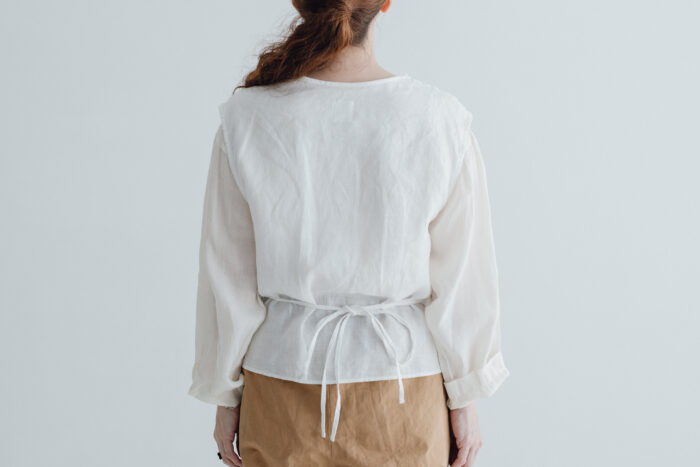 予約 G933 FRILL CASHECOEUL GILET white 4月初〜4月中 3