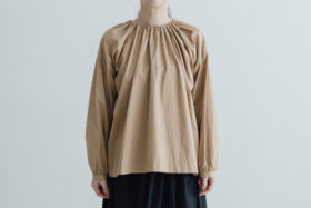 予約 LA 270 ANONYMOUS STRING SMOCK BLOUSE beige 2月初〜2月中 1