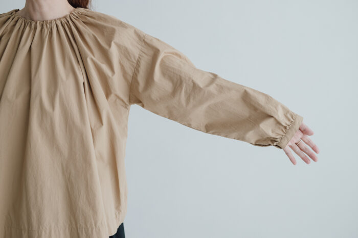 予約 LA 270 ANONYMOUS STRING SMOCK BLOUSE beige 2月初〜2月中 4