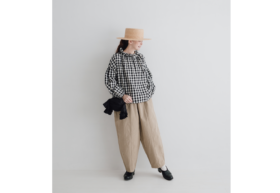 予約 G914 GIMGHAM PIERROT BLOUSE black 2月中〜2月末 6