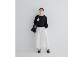 予約 G926 LINEN ANTIQUE SLEEVE KNIT PULL OVER black 3月初〜3月中 6