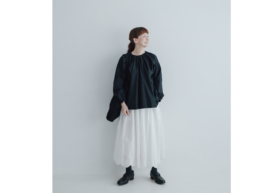 予約 LA 270 ANONYMOUS STRING SMOCK BLOUSE black 2月初〜2月中 6