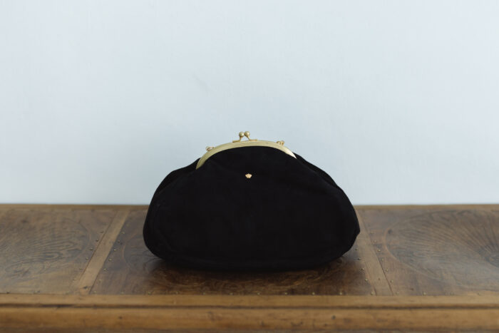 HERITAGE SUEDE METAL CLASP BAG black 1