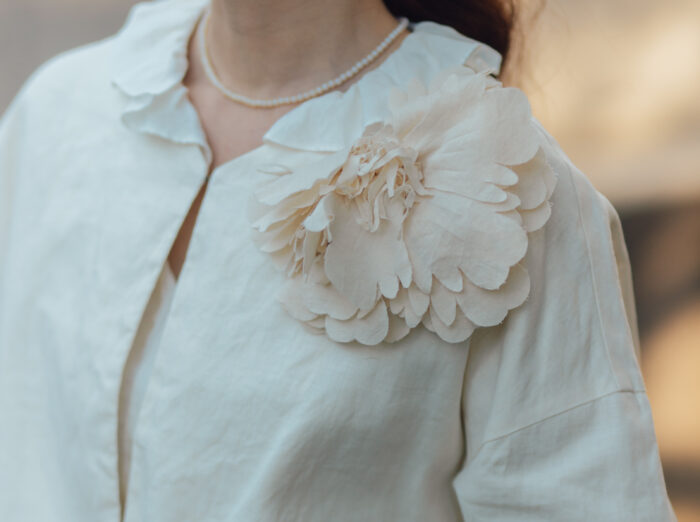 花嫁の刺繍 コサージュ ecru 5