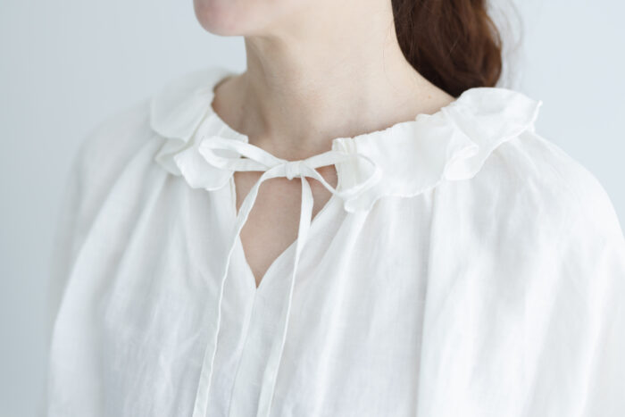 FRILL COLLAR BLOUSE  white 5