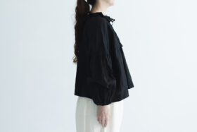 FRILL COLLAR BLOUSE  black 2