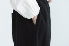 COATING LINEN PANTS ink black サイズ1 5