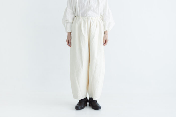 COATING LINEN PANTS milky white サイズ2 1