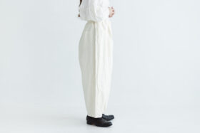 COATING LINEN PANTS milky white サイズ2 2