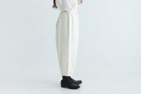 予約 COATING LINEN PANTS milky white サイズ1 2