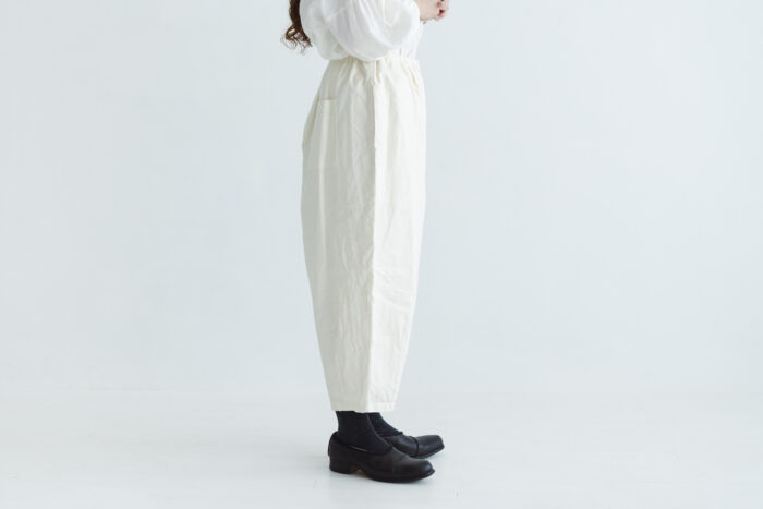 COATING LINEN PANTS milky white サイズ1 2