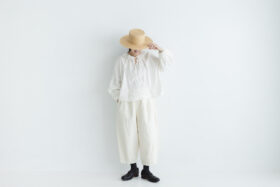 COATING LINEN PANTS milky white サイズ1 6