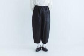 COATING LINEN PANTS ink black サイズ1 1