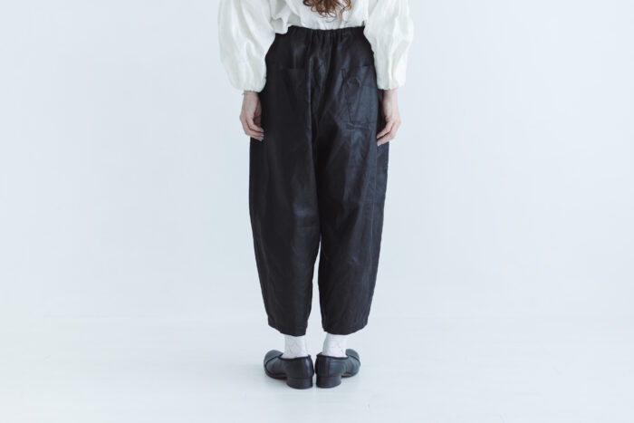 COATING LINEN PANTS ink black サイズ1 3