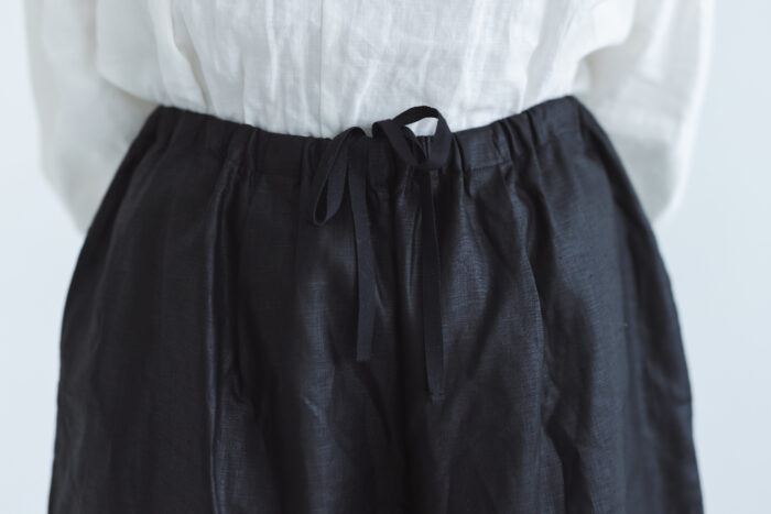 COATING LINEN PANTS ink black サイズ1 4