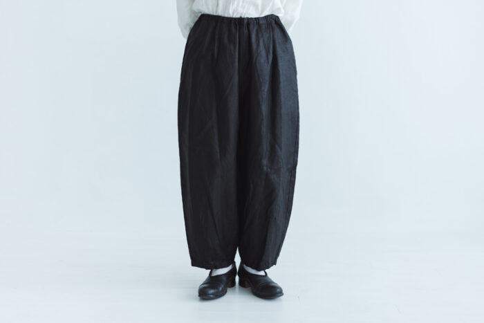 COATING LINEN PANTS ink black サイズ2 1