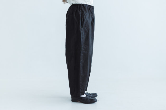 COATING LINEN PANTS ink black サイズ2 2