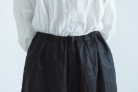 COATING LINEN PANTS ink black サイズ2 4