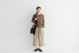 KNIT &SEW CREW NECK SHIRT cinnamon×black 5