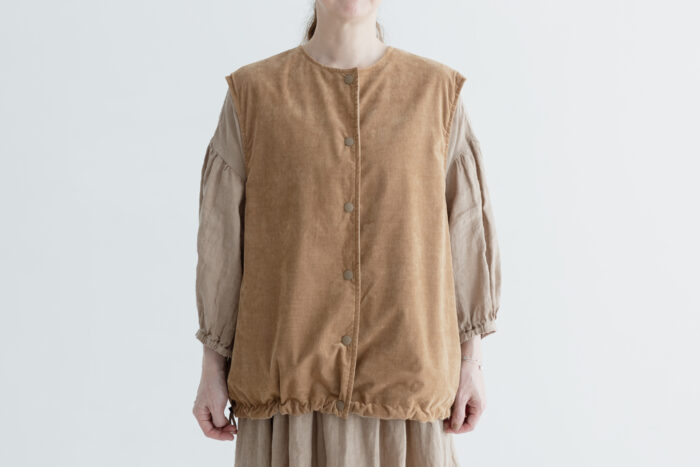 LA319 REVERSIBLE MOUNTAINEER VEST vintage beige 1