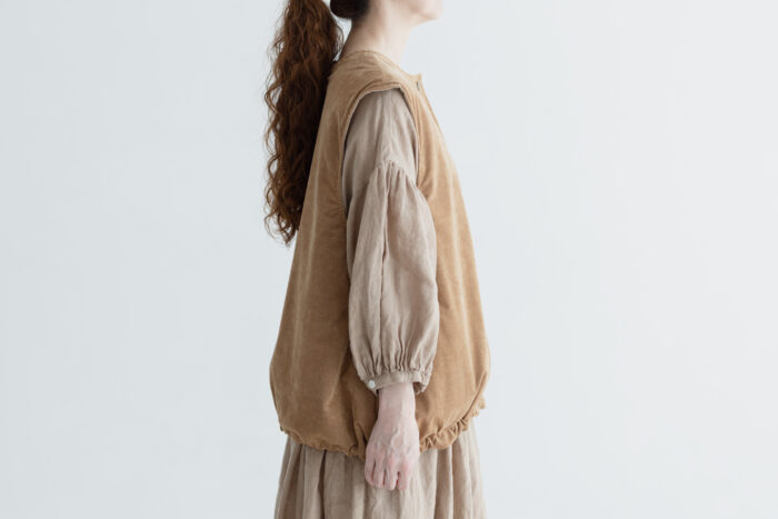 LA319 REVERSIBLE MOUNTAINEER VEST vintage beige 2