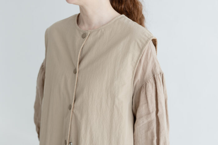 LA319 REVERSIBLE MOUNTAINEER VEST vintage beige 4