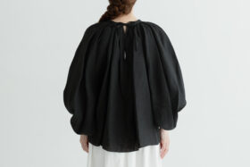 DENSELY LINEN GATHER SMOCK black 3