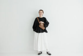 DENSELY LINEN GATHER SMOCK black 5