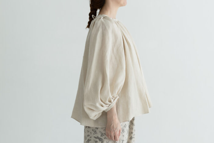 DENSELY LINEN GATHER SMOCK antique white 2