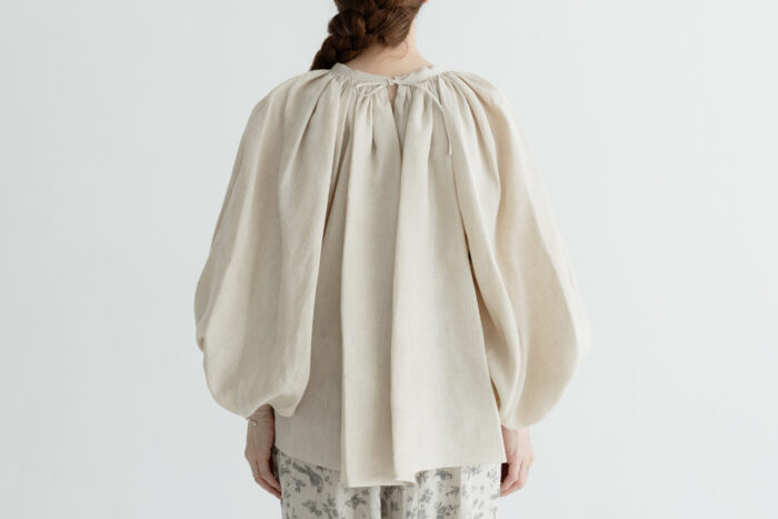 DENSELY LINEN GATHER SMOCK antique white 3