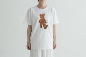 山口 一郎デザイン くまTシャツ  white　6月末 4