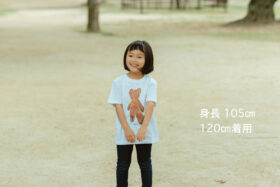 キッズサイズ 山口 一郎デザイン くまTシャツ  white　6月末 5