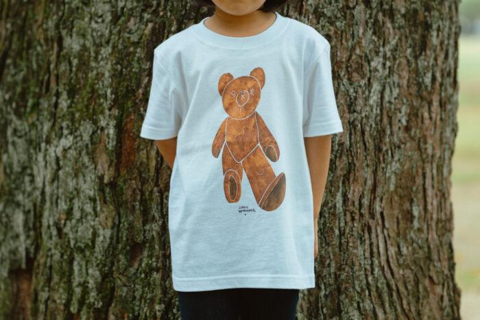 キッズサイズ 山口 一郎デザイン くまTシャツ  white　6月末 3