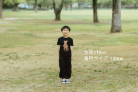 キッズサイズ 山口 一郎デザイン くまTシャツ  black　6月末 3