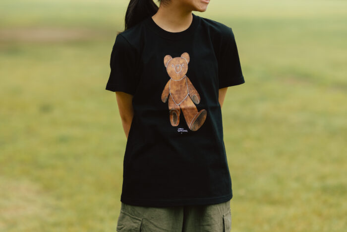 キッズサイズ 山口 一郎デザイン くまTシャツ  black　6月末 4