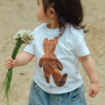 キッズサイズ 山口 一郎デザイン くまTシャツ  white　6月末